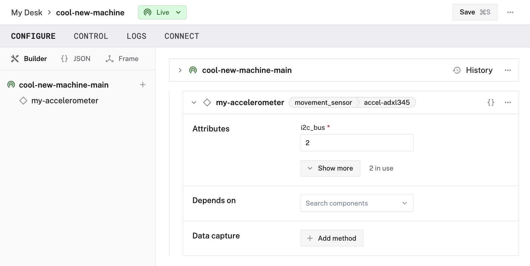 Creation of an `accel-adxl345` movement sensor.