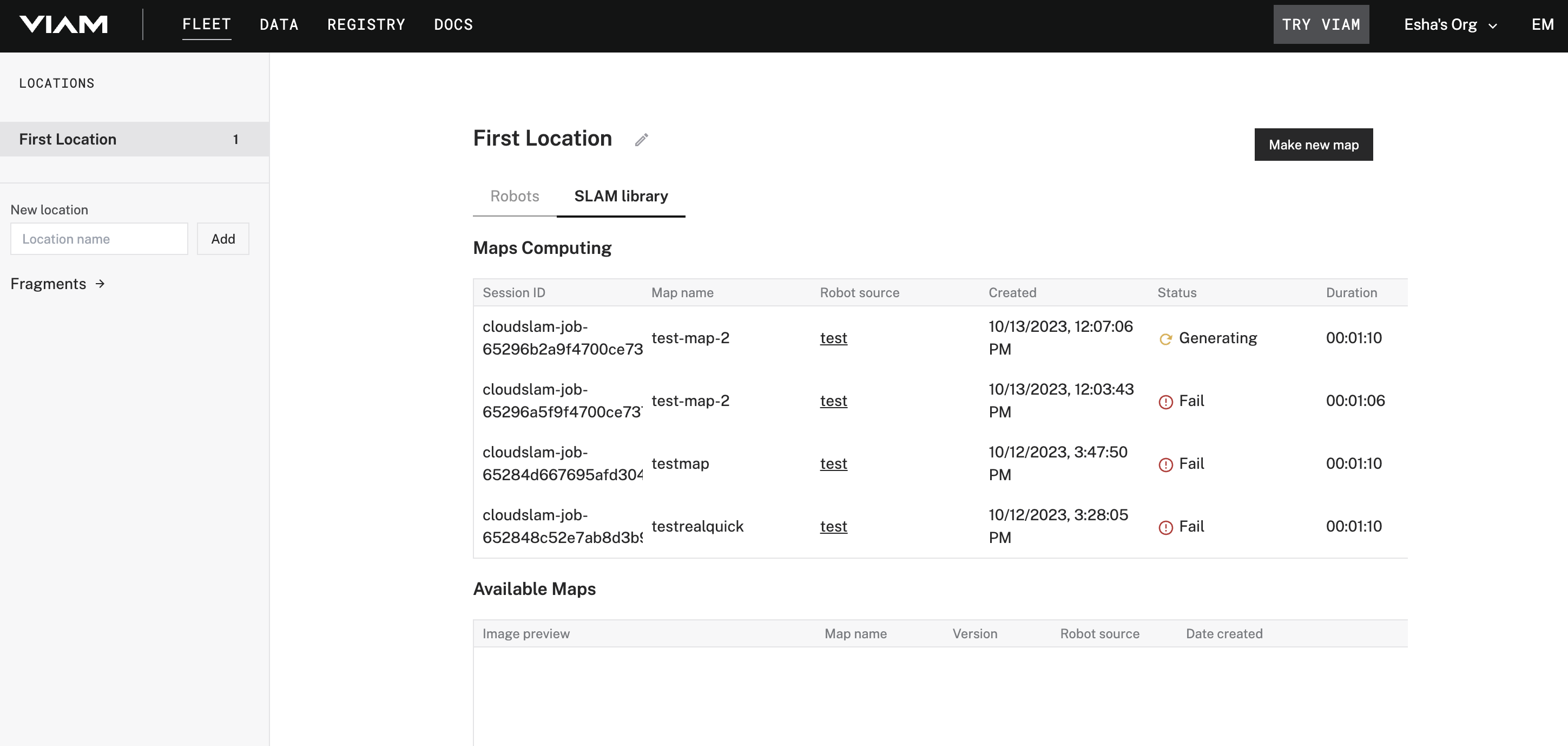 offline mapping maps computing table